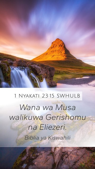 1 Nyakati 23:15 SWHULB Bible Verse Image