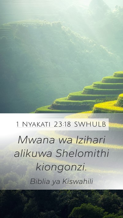 1 Nyakati 23:18 SWHULB Bible Verse Image