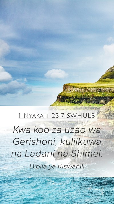 1 Nyakati 23:7 SWHULB Bible Verse Image