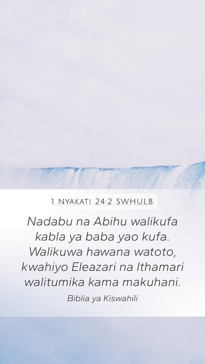 1 Nyakati 24:2 SWHULB Bible Verse Image