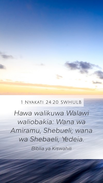 1 Nyakati 24:20 SWHULB Bible Verse Image