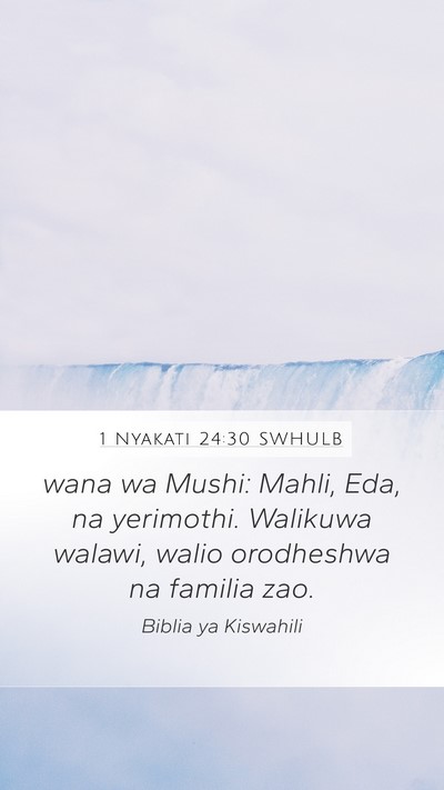 1 Nyakati 24:30 SWHULB Bible Verse Image