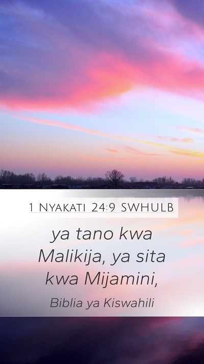 1 Nyakati 24:9 SWHULB Bible Verse Image