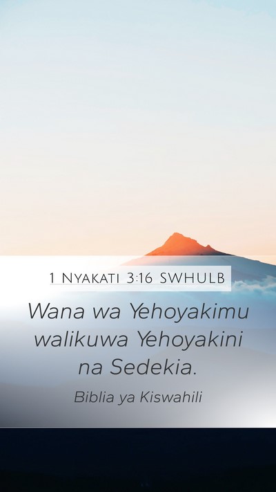 1 Nyakati 3:16 SWHULB Bible Verse Image