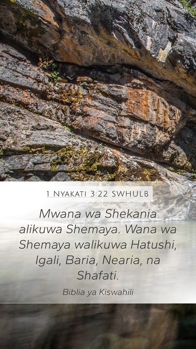 1 Nyakati 3:22 SWHULB Bible Verse Image