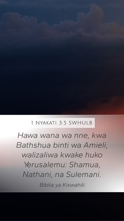 1 Nyakati 3:5 SWHULB Bible Verse Image