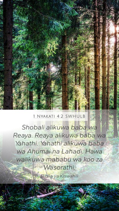 1 Nyakati 4:2 SWHULB Bible Verse Image