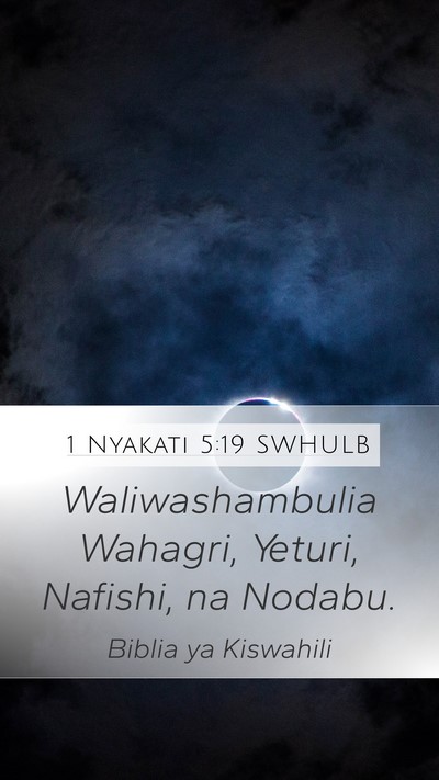 1 Nyakati 5:19 SWHULB Bible Verse Image