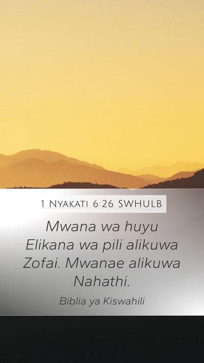 1 Nyakati 6:26 SWHULB Bible Verse Image
