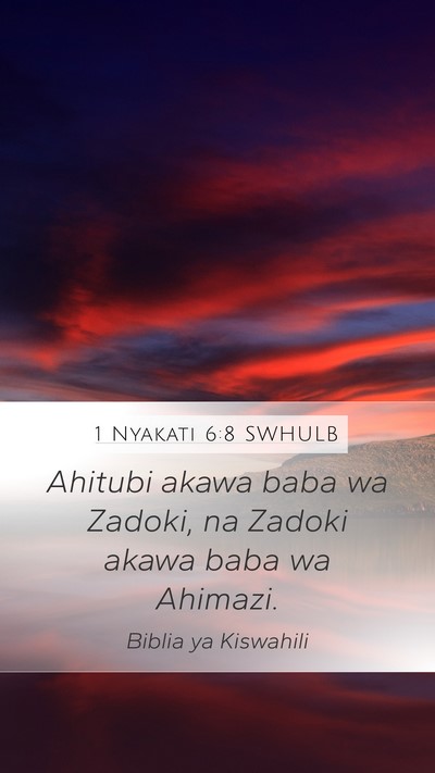 1 Nyakati 6:8 SWHULB Bible Verse Image