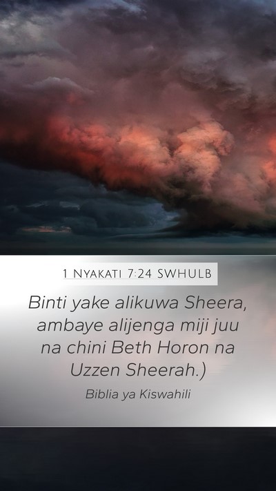 1 Nyakati 7:24 SWHULB Bible Verse Image