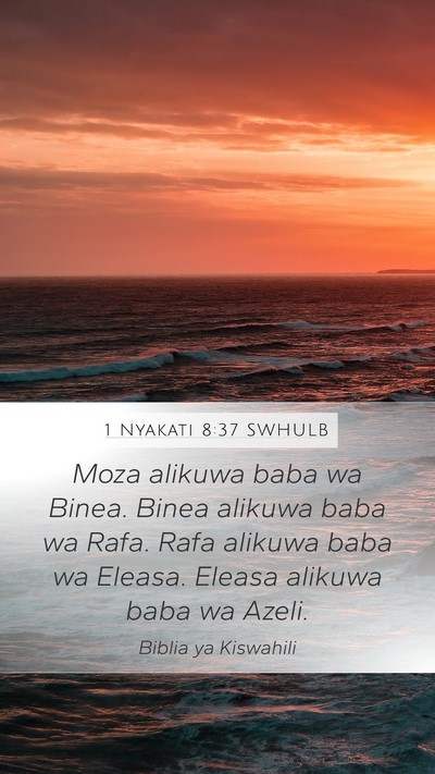 1 Nyakati 8:37 SWHULB Bible Verse Image