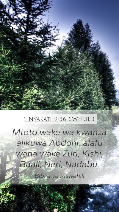 1 Nyakati 9:36 SWHULB Bible Verse Image