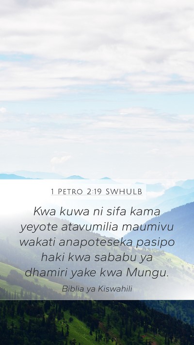 1 Petro 2:19 SWHULB Bible Verse Image