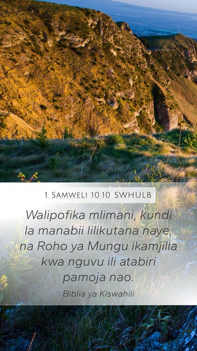 1 Samweli 10:10 SWHULB Bible Verse Image