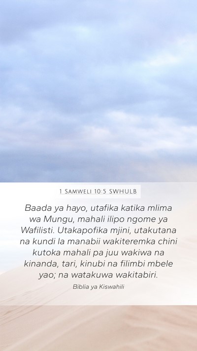 1 Samweli 10:5 SWHULB Bible Verse Image