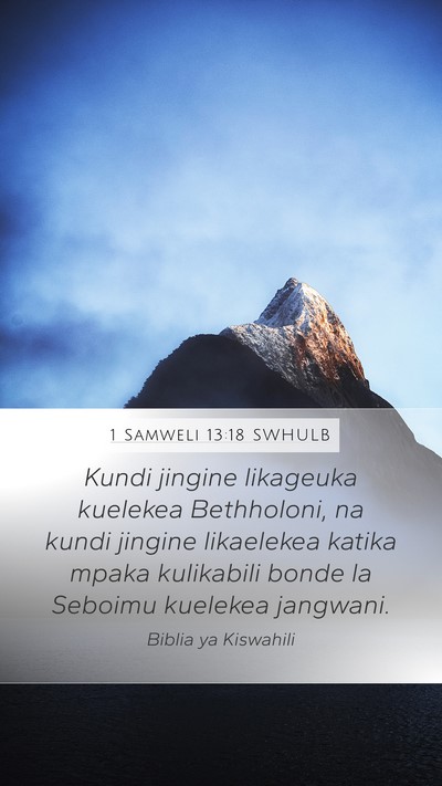 1 Samweli 13:18 SWHULB Bible Verse Image