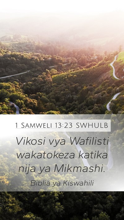1 Samweli 13:23 SWHULB Bible Verse Image