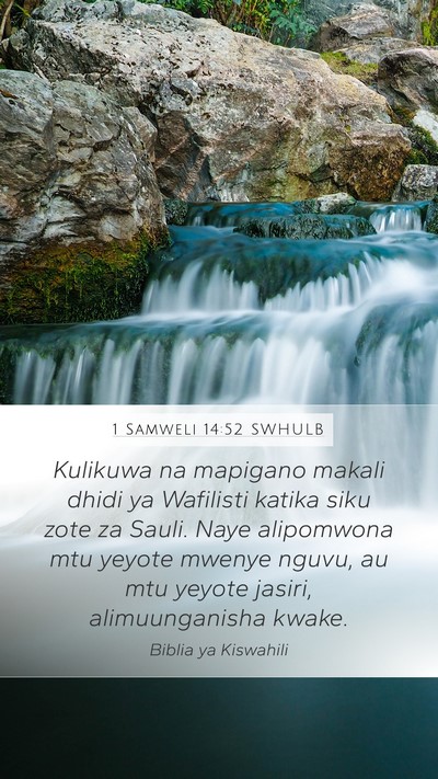 1 Samweli 14:52 SWHULB Bible Verse Image