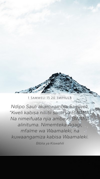 1 Samweli 15:20 SWHULB Bible Verse Image