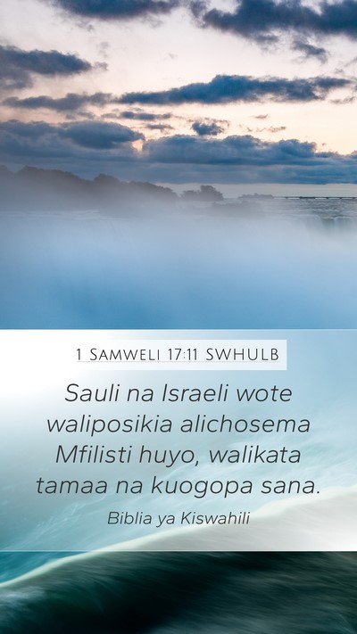 1 Samweli 17:11 SWHULB Bible Verse Image
