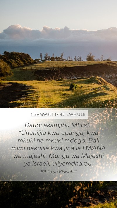 1 Samweli 17:45 SWHULB Bible Verse Image