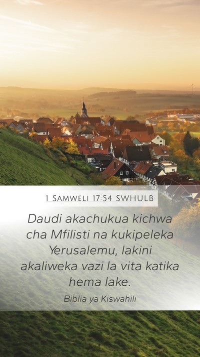 1 Samweli 17:54 SWHULB Bible Verse Image