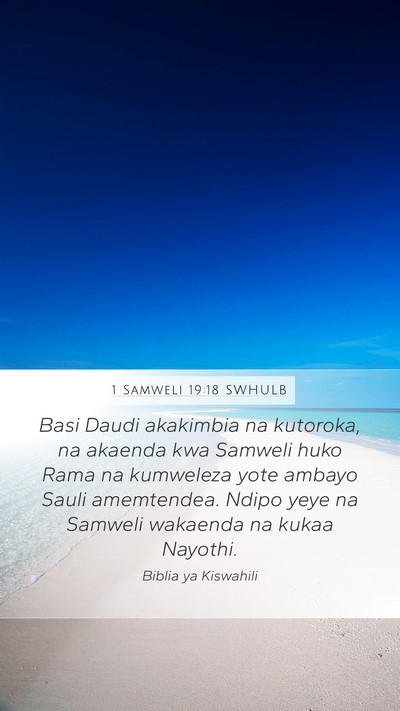 1 Samweli 19:18 SWHULB Bible Verse Image