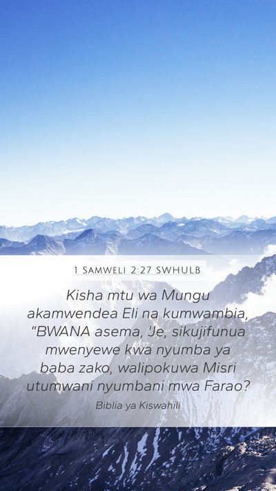 1 Samweli 2:27 SWHULB Bible Verse Image
