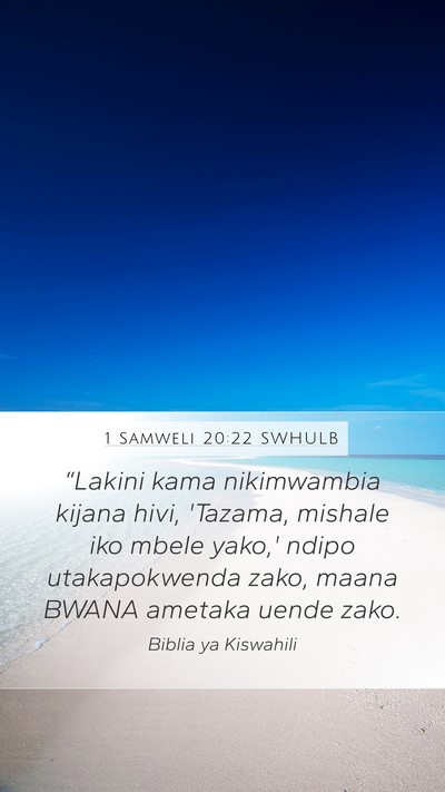 1 Samweli 20:22 SWHULB Bible Verse Image