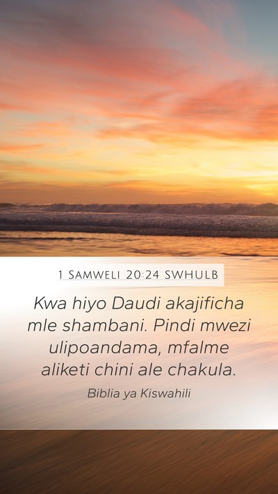 1 Samweli 20:24 SWHULB Bible Verse Image