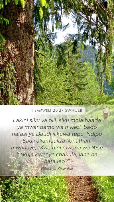 1 Samweli 20:27 SWHULB Bible Verse Image
