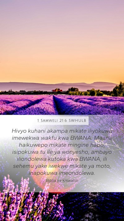 1 Samweli 21:6 SWHULB Bible Verse Image