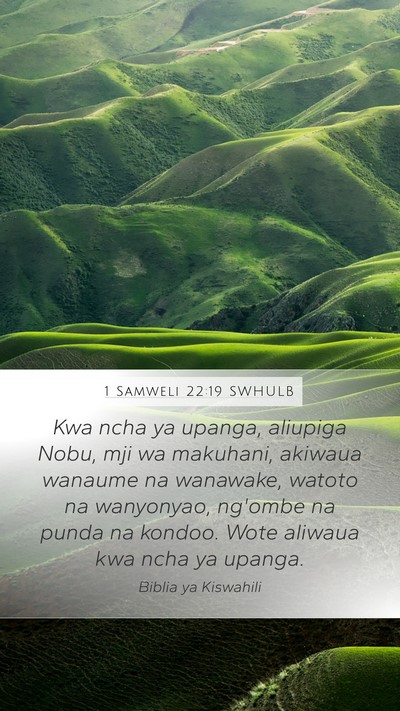 1 Samweli 22:19 SWHULB Bible Verse Image