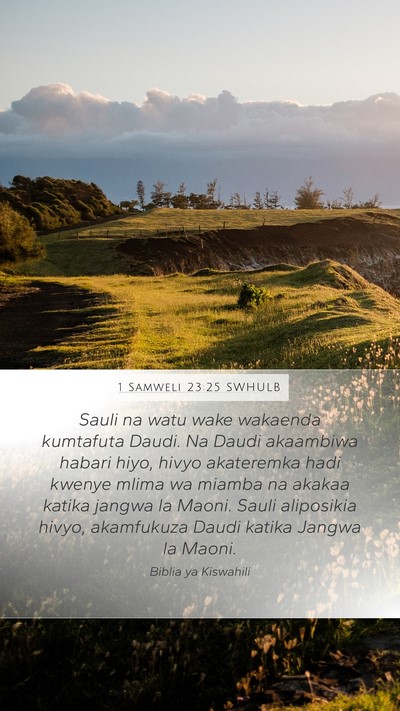 1 Samweli 23:25 SWHULB Bible Verse Image