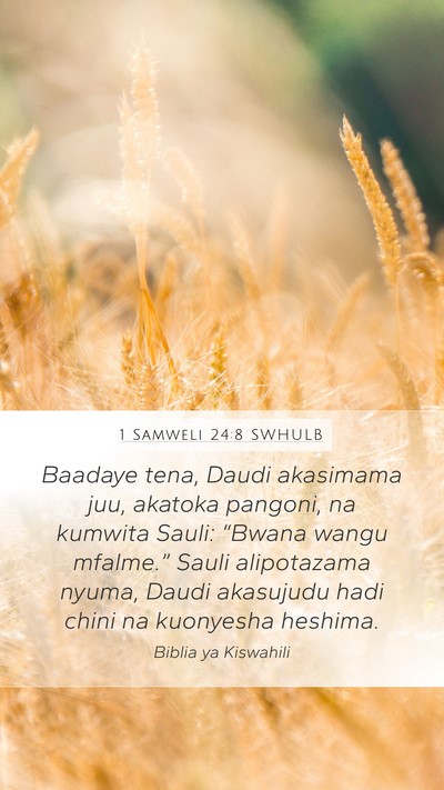 1 Samweli 24:8 SWHULB Bible Verse Image