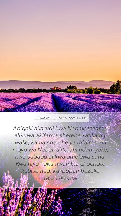 1 Samweli 25:36 SWHULB Bible Verse Image