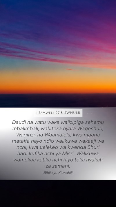 1 Samweli 27:8 SWHULB Bible Verse Image
