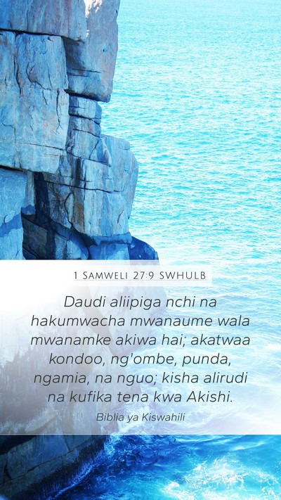 1 Samweli 27:9 SWHULB Bible Verse Image