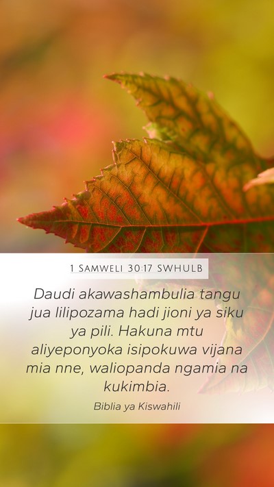 1 Samweli 30:17 SWHULB Bible Verse Image