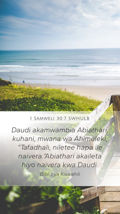 1 Samweli 30:7 SWHULB Bible Verse Image