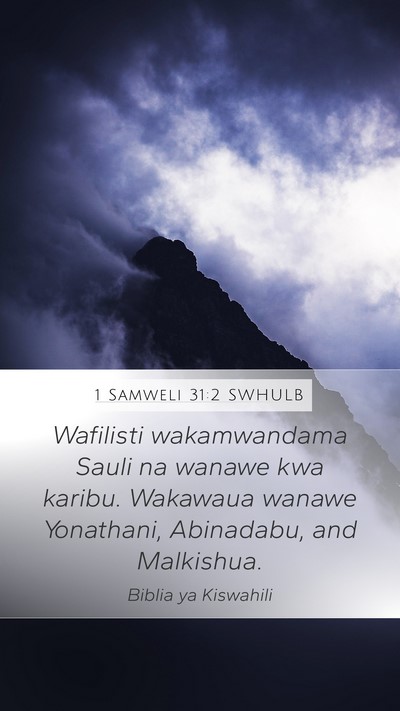1 Samweli 31:2 SWHULB Bible Verse Image