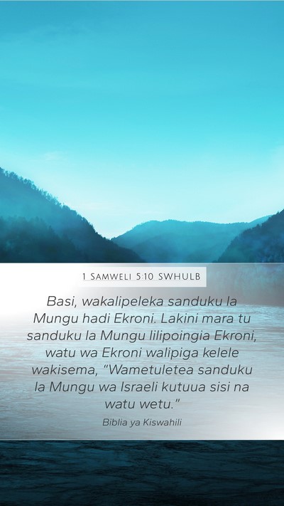 1 Samweli 5:10 SWHULB Bible Verse Image