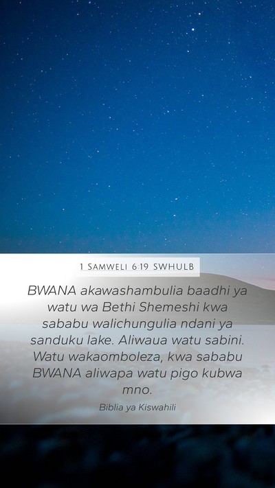 1 Samweli 6:19 SWHULB Bible Verse Image
