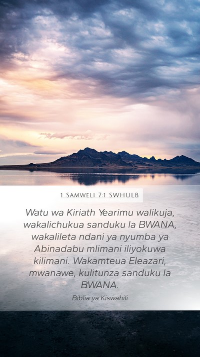 1 Samweli 7:1 SWHULB Bible Verse Image