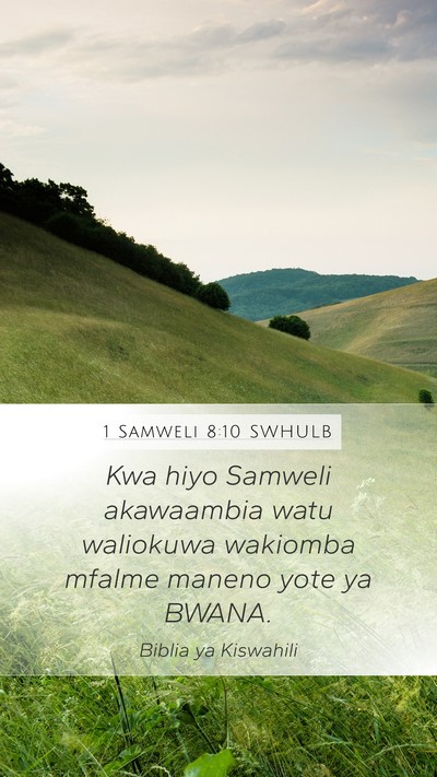 1 Samweli 8:10 SWHULB Bible Verse Image