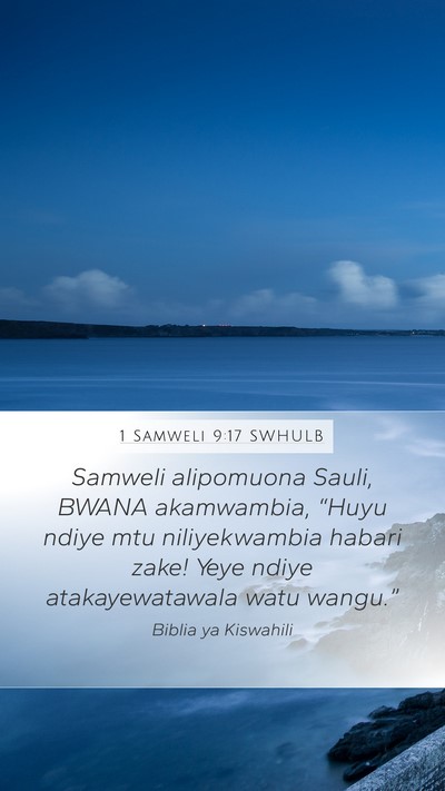 1 Samweli 9:17 SWHULB Bible Verse Image