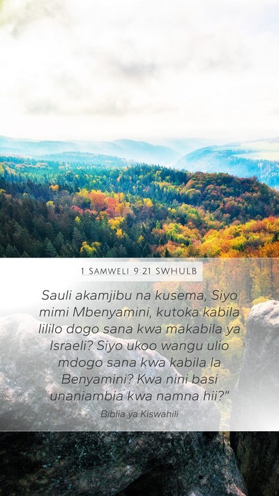 1 Samweli 9:21 SWHULB Bible Verse Image