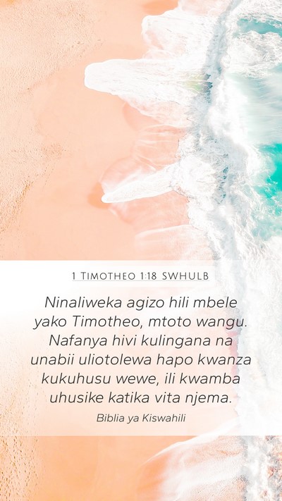 1 Timotheo 1:18 SWHULB Bible Verse Image