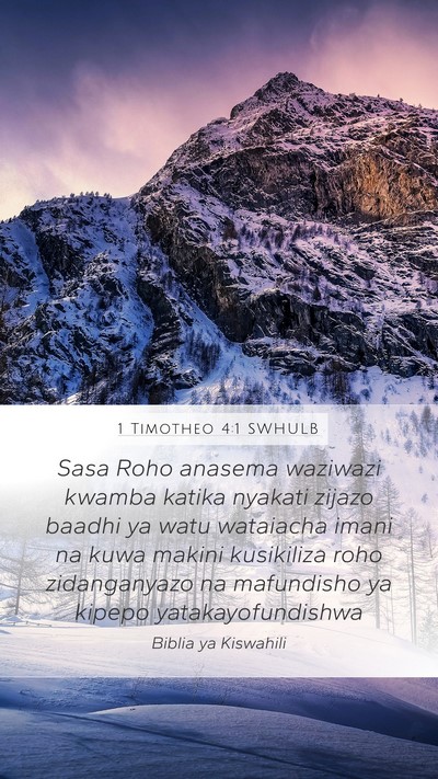 1 Timotheo 4:1 SWHULB Bible Verse Image